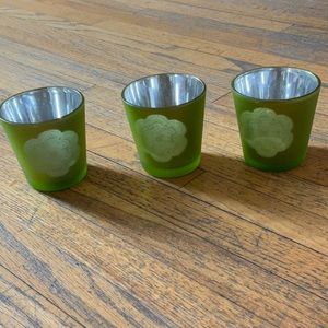 Set of 3 Glass Votive Holders